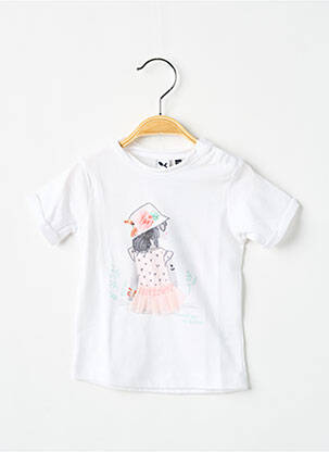 T-shirt coupe cintrée manches courtes blanc 3 POMMES fille