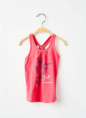 Débardeur coupe droite sans manche rose 3 POMMES fille