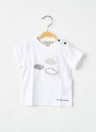 T-shirt stretch manches courtes blanc BURBERRY garcon