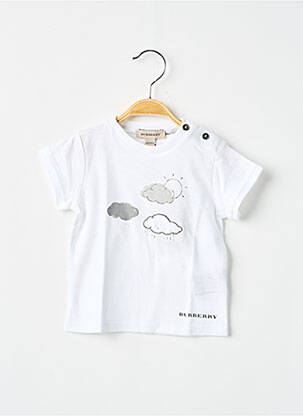 T-shirt stretch manches courtes blanc BURBERRY garcon