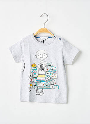 T-shirt stretch manches courtes gris LITTLE MARC JACOBS garçon