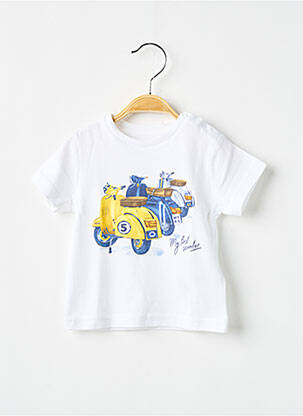 T-shirt stretch manches courtes blanc MAYORAL garçon