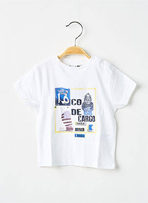 T-shirt stretch manches courtes blanc 3 POMMES garçon