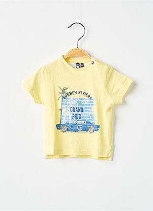 T-shirt stretch manches courtes jaune 3 POMMES garçon