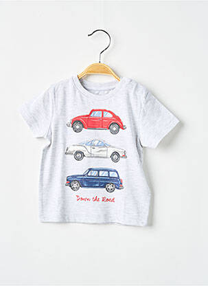 T-shirt fermeture pressionnée manches courtes gris MAYORAL garçon