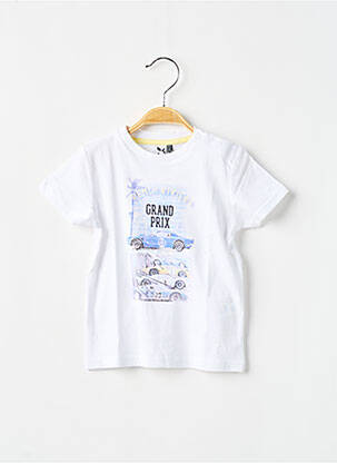 T-shirt stretch manches courtes blanc 3 POMMES garçon