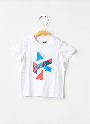 T-shirt stretch manches courtes blanc 3 POMMES garçon