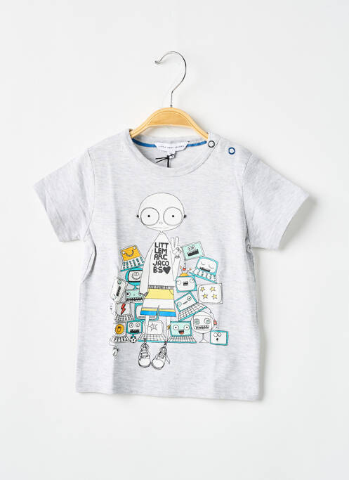 T-shirt stretch manches courtes gris LITTLE MARC JACOBS garcon