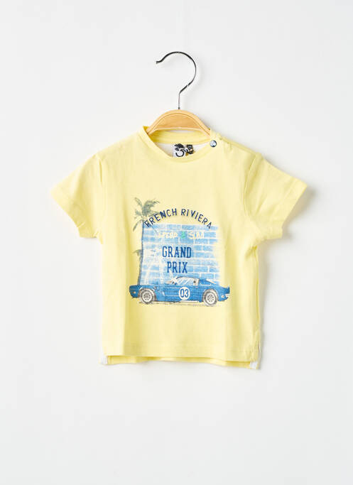 T-shirt stretch manches courtes jaune 3 POMMES garcon