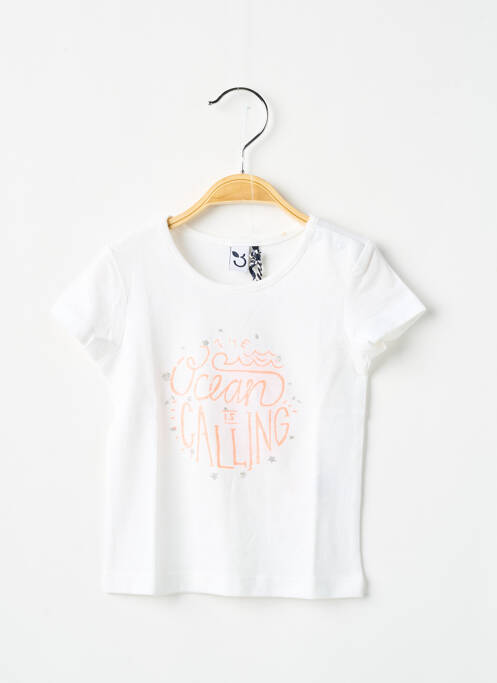 T-shirt blanc 3 POMMES pour fille