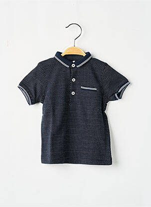 Polo stretch manches courtes bleu 3 POMMES garçon
