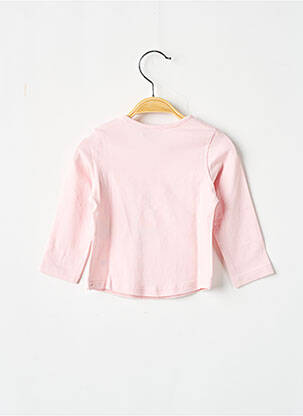 T-shirt coupe cintrée manches longues rose 3 POMMES fille