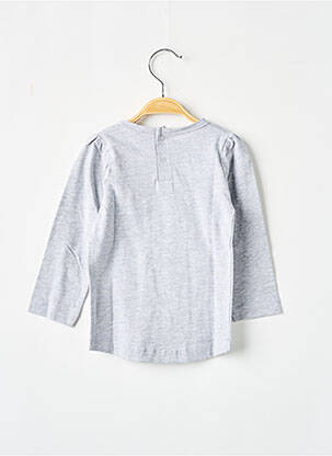 T-shirt coupe cintrée manches longues gris 3 POMMES fille