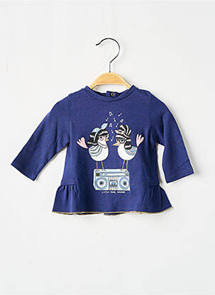 T-shirt stretch manches longues bleu LITTLE MARC JACOBS fille