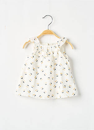 Top imprimé fantaisie sans manche beige 3 POMMES fille