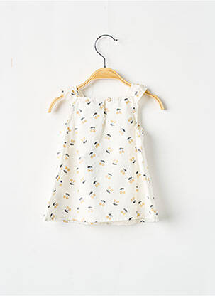 Top imprimé fantaisie sans manche beige 3 POMMES fille