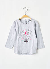 T-shirt gris 3 POMMES pour fille seconde vue