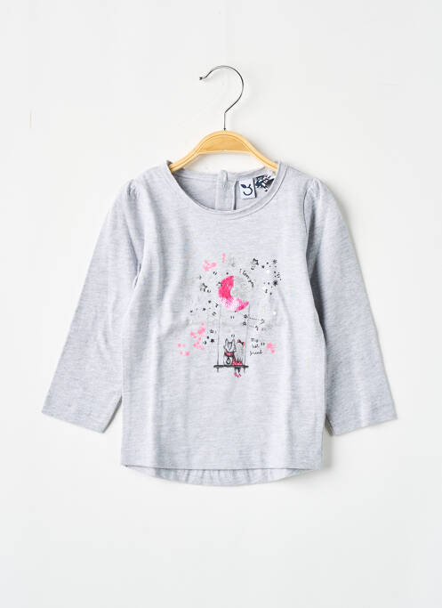 T-shirt gris 3 POMMES pour fille