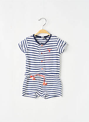 Combishort tissage jersey manches courtes bleu 3 POMMES fille