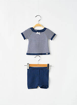 Ensemble pantalon col rond bleu PAZ RODRIGUEZ fille