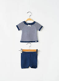 Ensemble pantalon col rond bleu PAZ RODRIGUEZ fille