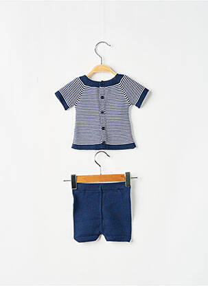 Ensemble pantalon col rond bleu PAZ RODRIGUEZ fille