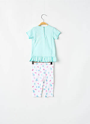 Ensemble pantalon type de haut t-shirt bleu 3 POMMES fille