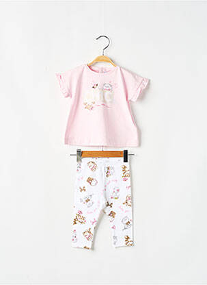 Ensemble pantalon type de haut t-shirt rose MAYORAL fille