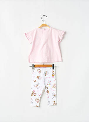 Ensemble pantalon type de haut t-shirt rose MAYORAL fille