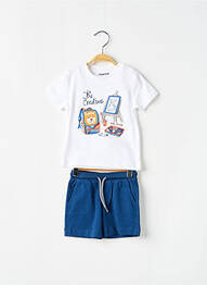 Ensemble short sérigraphie bleu MAYORAL garcon
