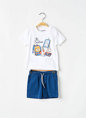 Ensemble short tissage jersey bleu MAYORAL garcon