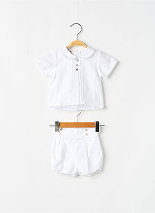 Ensemble short coupe droite blanc PAZ RODRIGUEZ fille