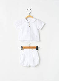 Ensemble short manches courtes blanc PAZ RODRIGUEZ fille