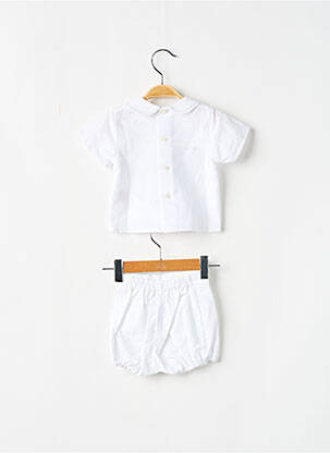 Ensemble short coupe droite blanc PAZ RODRIGUEZ fille