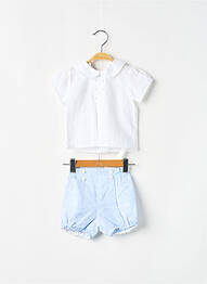 Ensemble short manches courtes bleu PAZ RODRIGUEZ fille