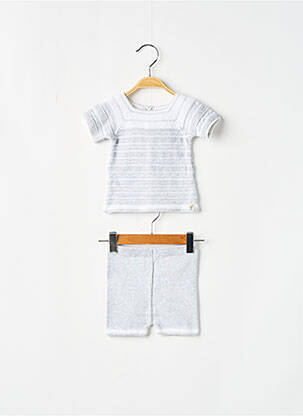 Ensemble pantalon fermeture boutonnée au dos gris PAZ RODRIGUEZ fille