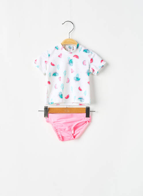 Top de bain rose 3 POMMES pour fille