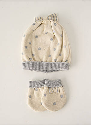 Bonnet bord-côtes beige MAYORAL fille