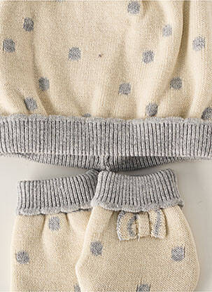 Bonnet bord-côtes beige MAYORAL fille