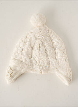 Bonnet forme chapka blanc ABSORBA fille