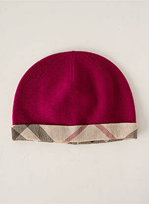 Bonnet violet BURBERRY pour fille