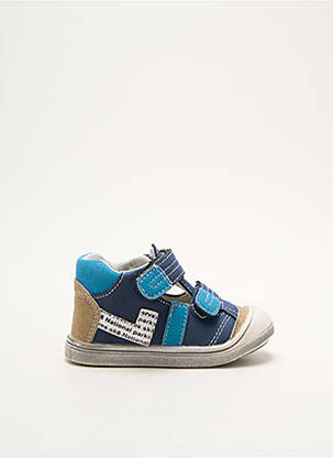 Sandales/nu pieds matière lisse bout rond bleu KOUKI garçon