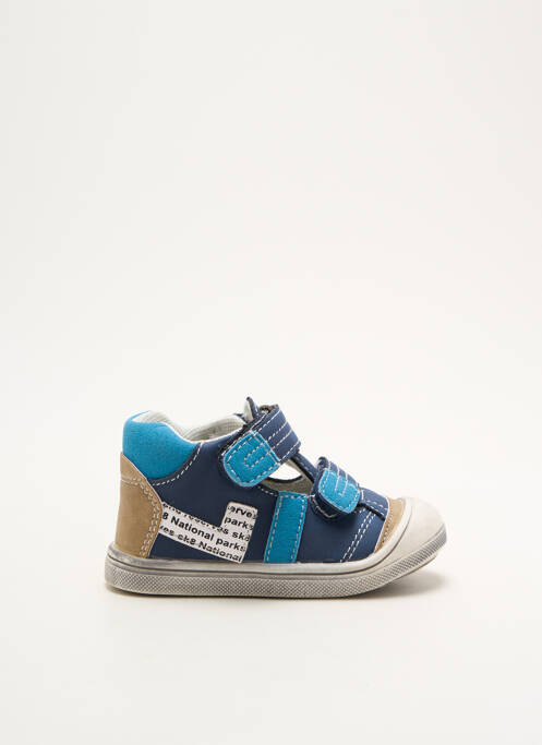 Sandales/nu pieds matière lisse bout rond bleu KOUKI garcon