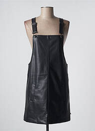 Robe mi-longue col carré fines bretelles noir LE TEMPS DES CERISES fille