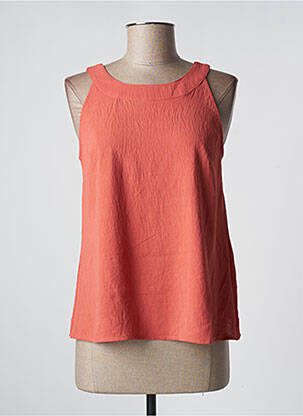 Top coupe fluide sans manche orange MOLLY BRACKEN femme