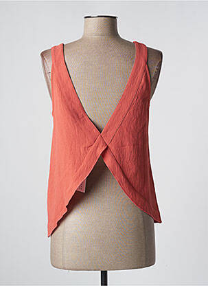 Top coupe fluide sans manche orange MOLLY BRACKEN femme