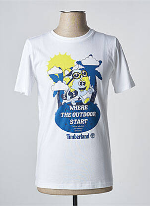 T-shirt tissage jersey manches courtes blanc TIMBERLAND garcon