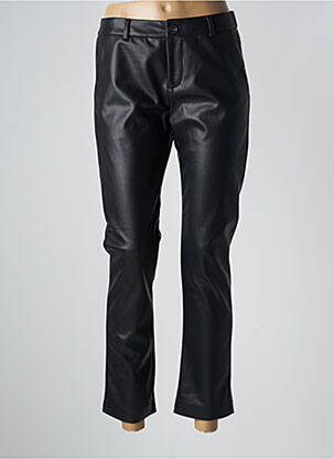 Pantalon 7/8 fermeture zippée sous rabat boutonné taille normale noir MOLLY BRACKEN femme
