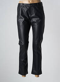 Pantalon 7/8 fermeture zippée sous rabat boutonné taille normale noir MOLLY BRACKEN femme