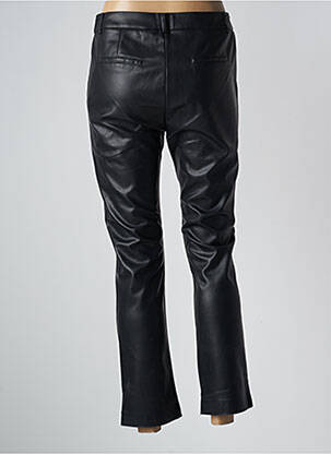 Pantalon 7/8 fermeture zippée sous rabat boutonné taille normale noir MOLLY BRACKEN femme